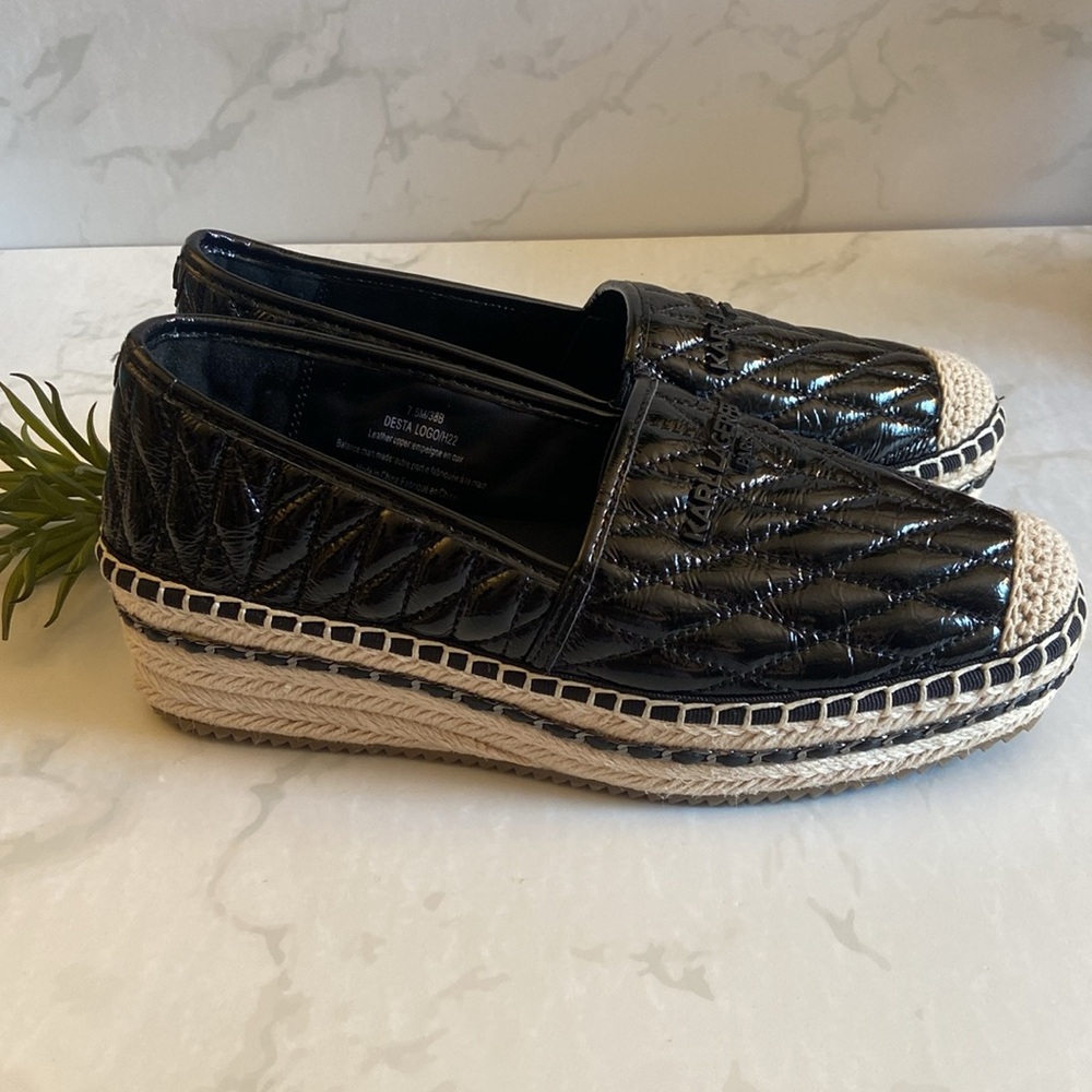 Karl Lagerfeld Black and Tan Espadrilles - Picture 3 of 7